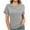 Gray, variant on Diufon Summer Tops for Women Casual Short Sleeve Crewneck Basic Loose T-Shirts Trendy Pleated Tunic Blouse
