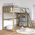 Better Homes and Gardens Kane Twin Loft Bed, Natural