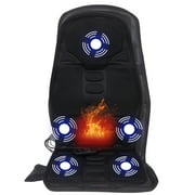 Heat Massage Back Massager Massage Chair Vibrating Car Seat Cushion for Back Neck Thigh with 8 Modes 3 Speed Heating for Home Office Car Seat Cushion Mat