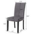 thumbnail image 3 of Cobre Contemporary Velvet Dining Chair with Nailhead Trim(Set of 2) in Gray, 3 of 8