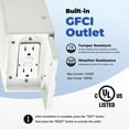 thumbnail image 4 of Outdoor Wall Light with GFCI Outlet, 2-Pack Motion Sensor Exterior Lighting Fixtures Wall Mount, White Front Porch Lantern Wall Sconce, Outdoor Garage Lights with Adjustable Sense Range, 4 of 10
