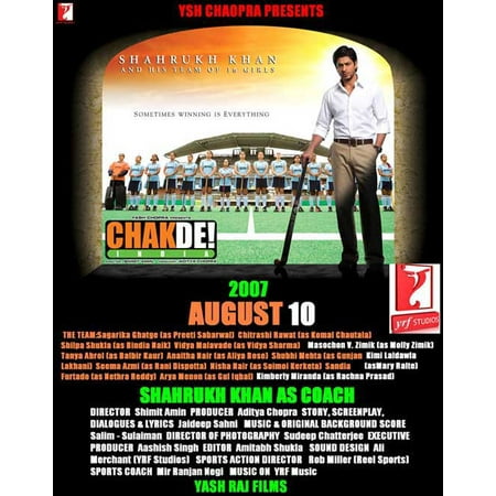 Chak De India Movie Poster (11 x 14) (Chak De India Best Scenes)