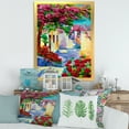 thumbnail image 3 of Designart 'Colorful Traditional Santorini Houses Among Flowers' Nautical & Coastal Framed Art Print, 3 of 4