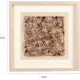 thumbnail image 2 of Creative Co-Op Wood and Glass Framed Paper Shadow Box Wall Décor with Natural Shells, Natural, 2 of 8