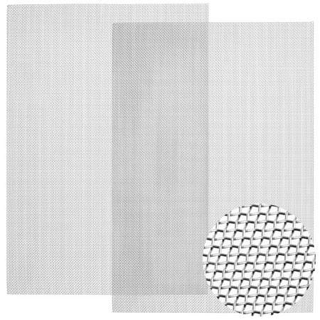 

Daruoand 20 Mesh 304 Stainless Steel Mesh Filter 2Pcs Durable Metal Mesh Screen Netting DIY Woven Wire Filter Mesh Sheet Easy to Cut for Home Kitchen Window and Door