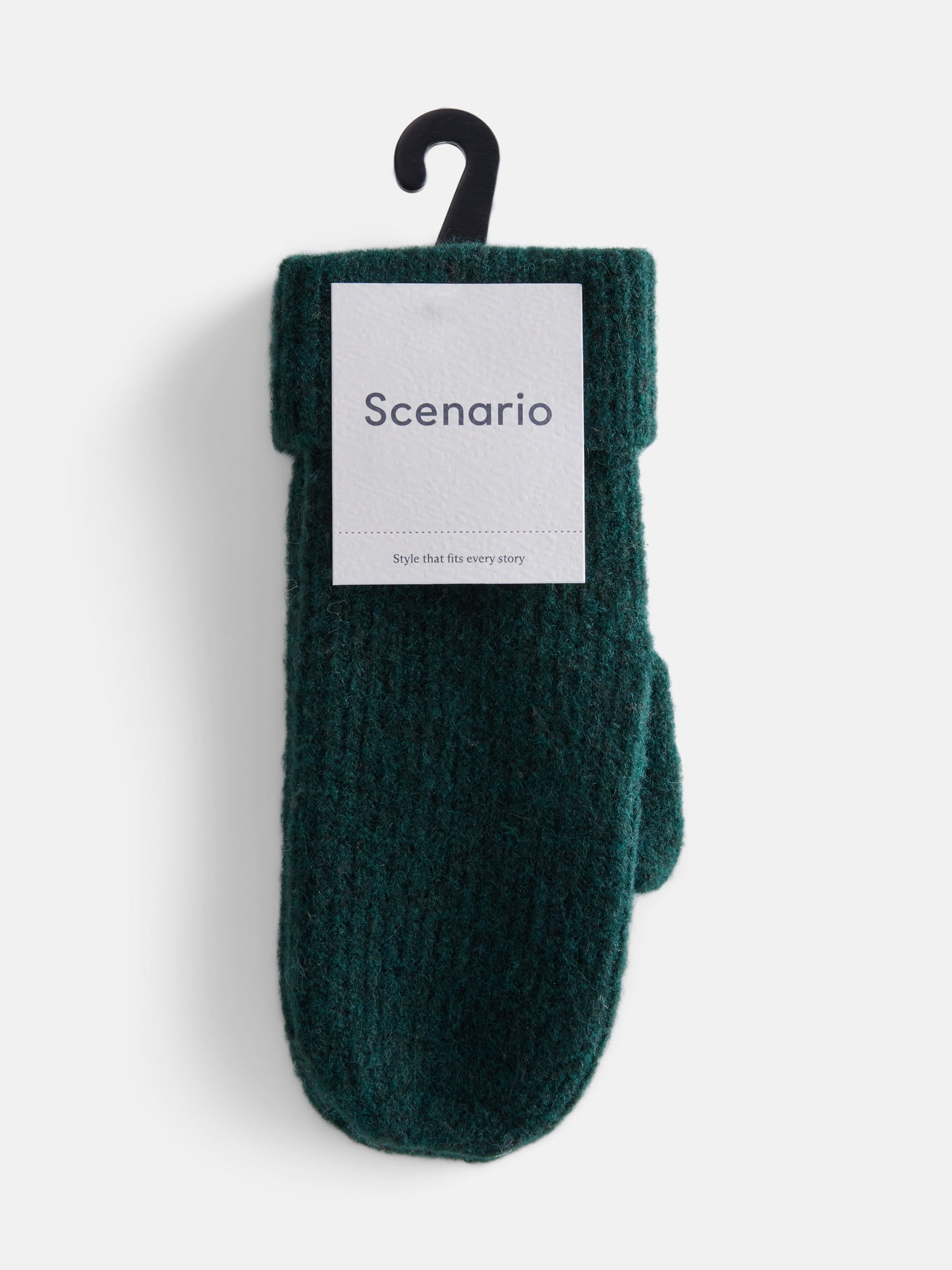 Scenario Women's Rib Mittens, Green