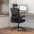 thumbnail image 3 of Costway Ergonomic Office Chair with Adjustable Lumbar Support Rocking Backrest Armrests Black, 3 of 10