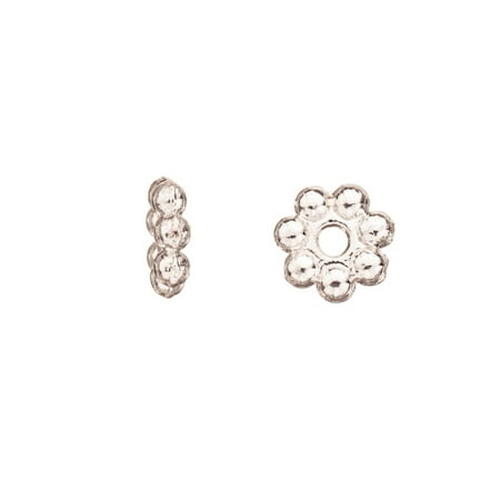 Pkg Daisy - Daisy Spacer Silver Plated 8x2.2mm Sold per pkg of 30