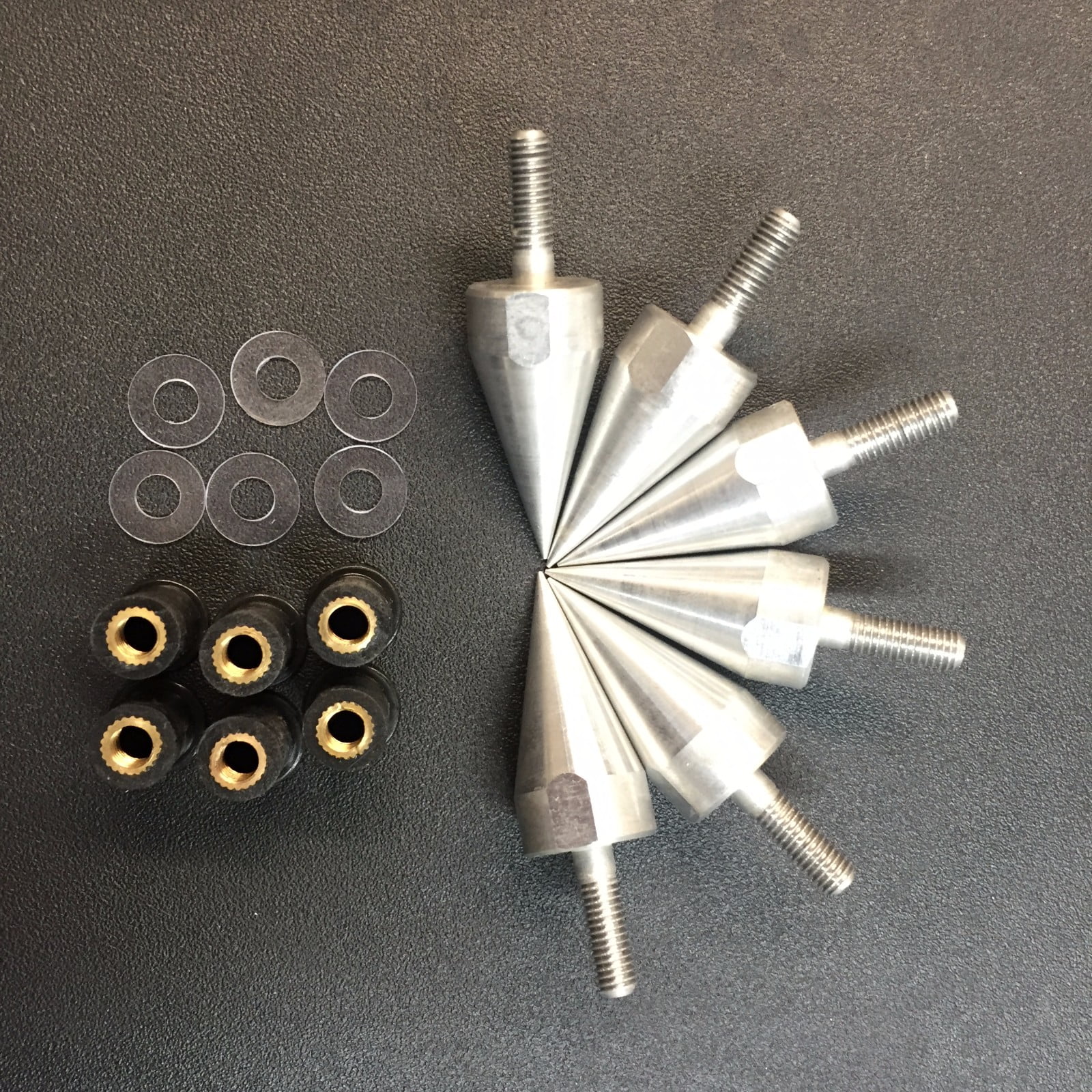 HTTMOTOR Universal Silver Motorcycle Spike Bolts With Mounting Parts