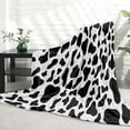 thumbnail image 6 of Cow Print Blanket Soft Kid Black and White Cow Print Fleece Couch Sofa Throw Blanket 40x50 Inch Cow Stuff Gift Cow Bedding Bedroom Decor for Baby, Kids, Adults, 6 of 7