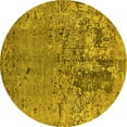 thumbnail image 1 of Ahgly Company Indoor Round Oriental Yellow Industrial Area Rugs, 5' Round, 1 of 4