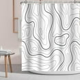 thumbnail image 2 of Black White Shower Curtain Cow Print White Cattle Skin Abstract Farm Animals Cowboy Fabric Shower Curtains Bathroom Accessories 72x72 Inches, 2 of 6