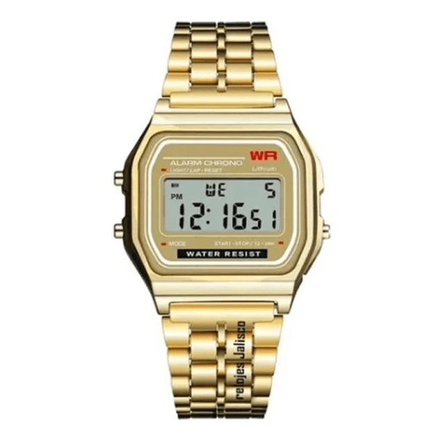 Reloj Retro de Metal Malubero Unisex Dorado Malu1818