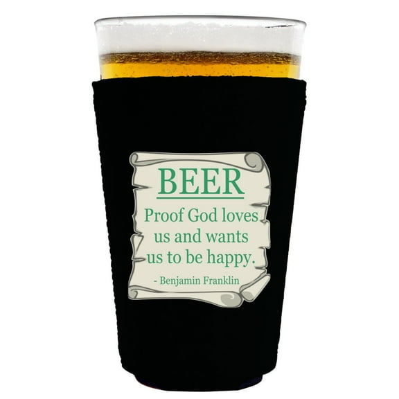 Beer Proof Pint Glass Coolie Black