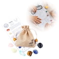 thumbnail image 1 of WIZUTIZ Gemstones Astrology Set Natural Crystal Twelve Constellations Cloth Bag Set Home Assembly Machine Washable, 1 of 4