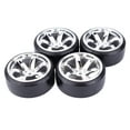 thumbnail image 3 of Lubelski 4Pcs RC Car Tires High Durability Wear Resistant Eco-friendly Reusable Simple Installation Decorative Plastic 1/10 Drift Car Wheels RC Vehicle Parts RC Car Supplies, 3 of 8