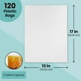 thumbnail image 4 of Juvale Freezer Bags - 2 Gallon, 17 x 13 in, Clear, 120 Pack - Reusable Resealable Plastic Food Storage Bags for Kitchen & Home Organization, 4 of 9