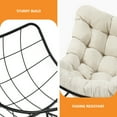 thumbnail image 4 of Uforic Wide Rocking Papasan Chair - Ultimate Comfort for Bedroom, Patio & More in Elegant Beige, 4 of 8