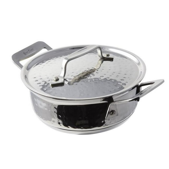 Bon Chef 60027HF Plat Rond Martelé avec Couvercle 6.87 Po dia. Cucina, 36 oz