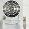 thumbnail image 6 of THE GEARS CLOCK Wall Clock with Real Moving Gears EN-LI_ 24 in Round Vintage-Black, 6 of 14