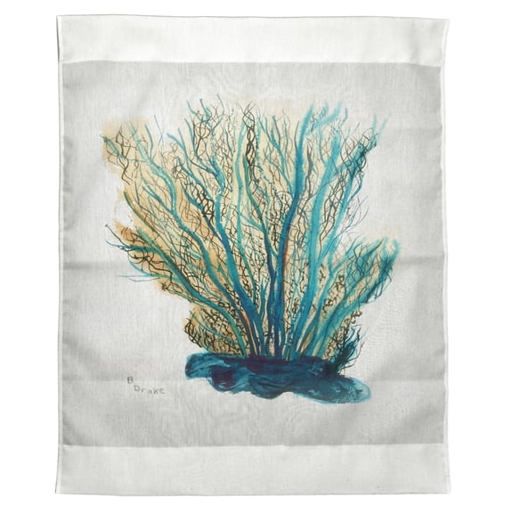 Betsy Drake TP703 24 x 30 in. Blue Coral Outdoor Wall Hanging