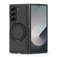 thumbnail image 2 of Dteck Magnetic Case for Samsung Galaxy Z Fold 6,Luxury Carbon Fiber Leather Compatible with Mag Safe Case with Ring Holder 360 Degree Adjustable Stand Slim Cover for Galaxy Z Fold 6,Black, 2 of 7