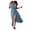 Blue, variant on Vedolay Womens Summer Dresses Floral Print Spaghetti Strap Square Neck Shirred Maxi Dress,Black XXL