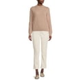 thumbnail image 3 of Dreamers by Debut Womens Elbow Patch Mock Neck Long Sleeve Sweater, 3 of 5