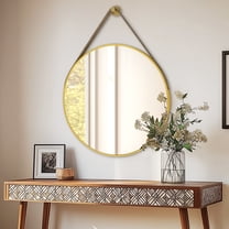 LUVODI 70cm Modern Round Wall Mirror Bathroom Hanging Vanity Mirror Farmhouse Circle mirror