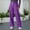 *Purple, variant on Women's Stretch Faux Leather Straight Leg Pants,Trendy Baggy Pant With Button Green,Womens Plus XXL