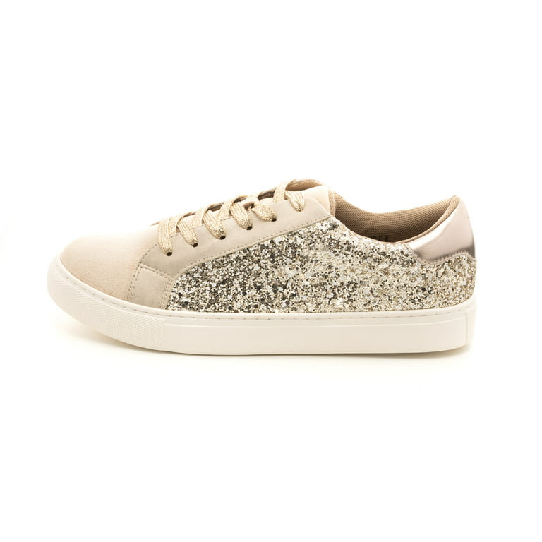 Corkys Boutique Womens Dazzle Glitter Fashion Sneaker 7 / Silver