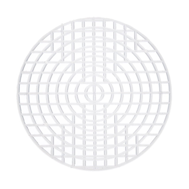 Unique Bargains 20pcs 4' Plastic Mesh Canvas Sheet 5 Count Round Needlepoint Blank Canvas for Embroidery, White