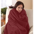 thumbnail image 2 of Sunbeam Microplush Electric Heated Throw Blanket Red Brick, 2 of 4