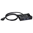 thumbnail image 3 of USB 3.0 Front Panel 19-Pin to 2-Port USB 3.0 Metal Bracket 3.5-Inch USB Hub Expansion Cable Adapter for PC Desktop, 3 of 5