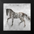 thumbnail image 2 of Atelier B Art Studio 12x12 Black Modern Framed Museum Art Print Titled - Horse Brown Silhouette, 2 of 5