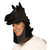 Rasta Imposta Ultimate Deluxe Black Knight Chess Headpiece Halloween Mask Costume, Adult One Size, R1312-OS