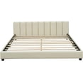 thumbnail image 4 of Modern Convertible Daybed with Upholstered Platform, PU Leather Queen & Twin XL Sofa Bed with Detachable Safety Rails, 4 of 10