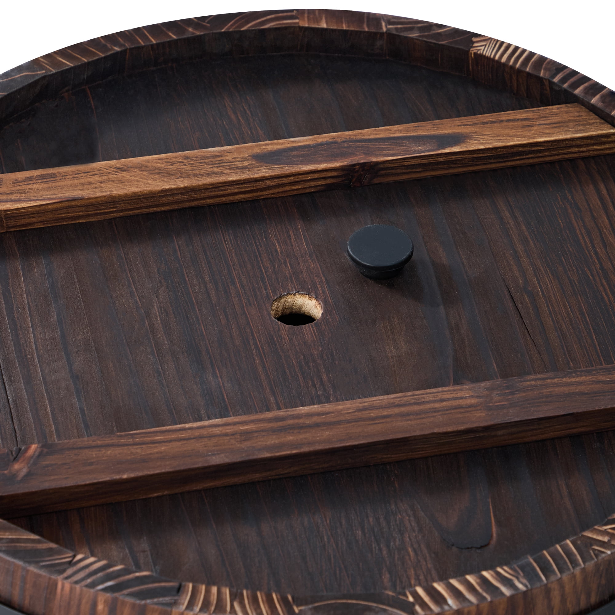 Better Homes & Gardens 26 in Wood Whiskey Barrel Planter