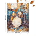 thumbnail image 3 of Abstract Drum Set Canvas Painting/Wall Art， Suitable for Living Room， Bedroom， Studio， Office， and Music Room Decoration., 3 of 8