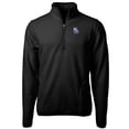 thumbnail image 2 of Men's Cutter & Buck  Black New Hampshire Fisher Cats Cascade Eco Sherpa Fleece Quarter-Zip Jacket, 2 of 3