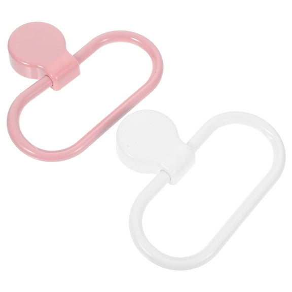 Raindrops 2pcs Self-Adhesive Towel Ring Plastic Towel Holder For Bathroom And Kitchen No-Drill Hand Towel Rack Adhesive Towel Ring Plastic