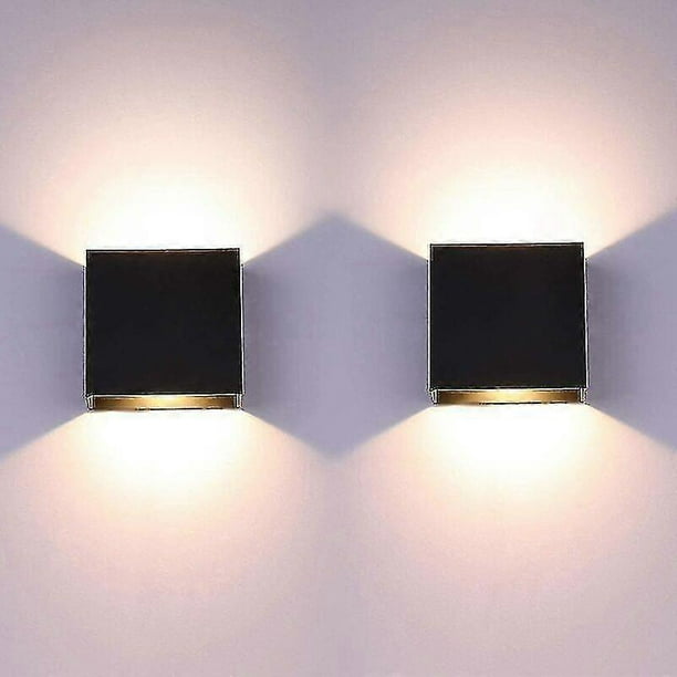 70% Off -70% Off -2pack Led Wall Light Indoor Up Down Wall Sconce Black Wall Lamp Modern 6w Aluminum Lighting For Living Room Bedroom Bathroom Kitchen