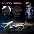 thumbnail image 6 of Aosom 24V 8.1 MPH Electric Go Kart with Music, Horn, Slow Start, White, 6 of 10