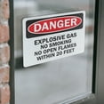 thumbnail image 4 of (2 Pack) Explosive Gas No Smoking or Open Flames Within 20 Feet OSHA Danger Sign, 4 of 7