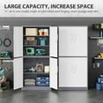 thumbnail image 5 of SISESOL Storage Cabinets With Doors And Shelves, 71'' Metal Garage Cabinet Locking, Adjustable Layers For Home Gym, bathroom, kitchen, office, Gray White, 5 of 16
