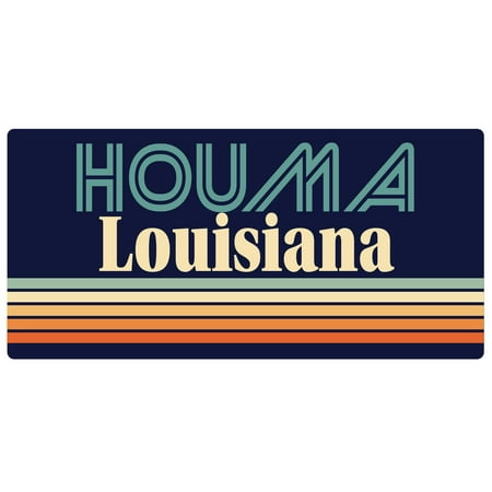 

Houma Louisiana 5 x 2.5-Inch Fridge Magnet Retro Design