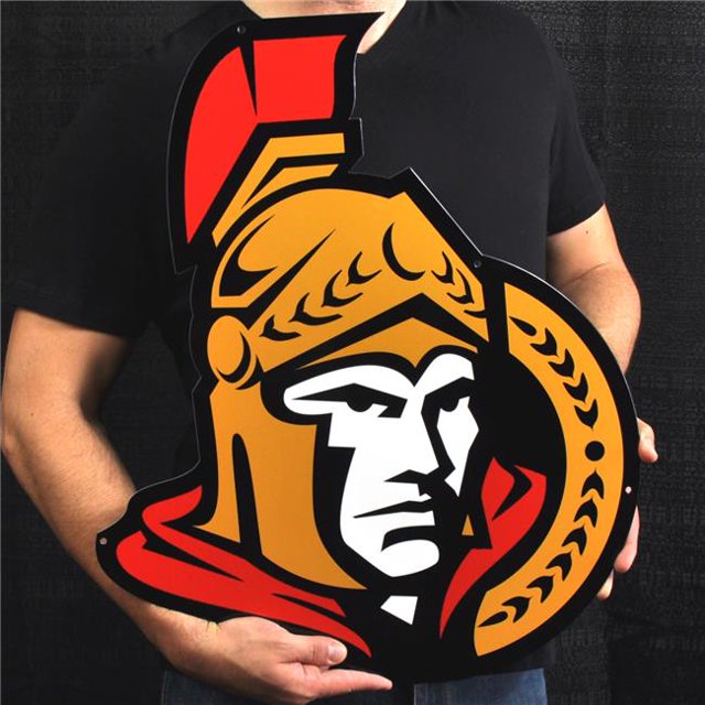 Authentic Street Signs 90269 24 in. Ottawa Senators Steel Logo