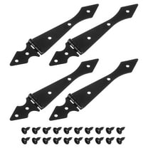 Uxcell 4 Pack Strap Hinges, 5.7 Inch Shed Door Hinges Heavy Duty Gate Hinge Tee Hinge with Screws for Wooden Fences Yard Doors Barn Gate, Black