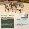 thumbnail image 4 of Hanover Traditions 5-Piece Rust-Free Aluminum Outdoor Patio Dining Set with Tan Cushions, 4 Dining Chairs and Aluminum Round Dining Table, TRADITIONS5PC, 4 of 20