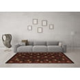 thumbnail image 3 of Ahgly Company Indoor Square Southwestern Brown Country Area Rugs, 4' Square, 3 of 4